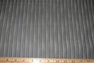 DEBBIE MUMM Fabric - Shaded Gray Herringbone Stripe - 27" REMNANT - Picture 1 of 1