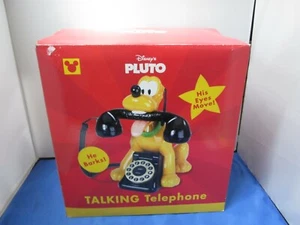 Telefono animato parlante Disney Pluto vintage NUOVO ~ F2 - Foto 1 di 4
