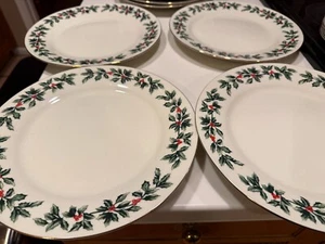 Baum Bros Stechpalme Weihnachten Beere SPEISETELLER 10,5" ~ Formalitäten Menge 4 - Bild 1 von 3