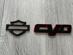 Harley Davidson CVO Emblems and Type , Red & Black, sized for Gas Tank! - Picture 1 of 1