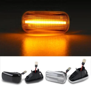 For 2001-2009 Honda Civic Black/Clear Amber LED Turn Signal Side Marker Lights - Picture 1 of 10