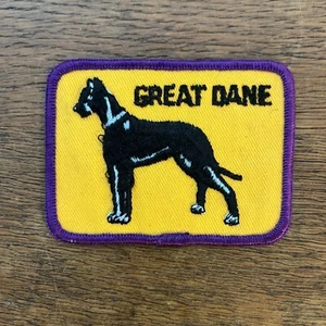 Vintage Deutsche Dogge bestickt Aufnäher Patch - Bild 1 von 3