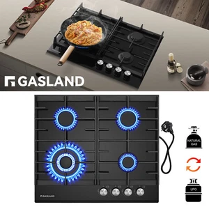 GASLAND Gaskochfeld mit Wok Brenner 4 Flammig Einbau Gasherd Erdgas Butan LPG/NG - Bild 1 von 9