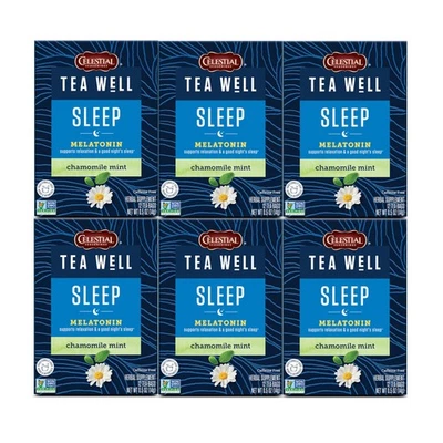 TeaWell Organic Sleep Tea Pack de 12 Mezcla de relajación de hierbas sin cafeína Foto 1 de 4