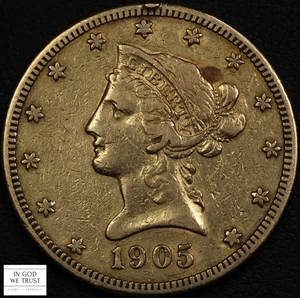 1905 S $10 Ten Dollar Liberty Head Gold Eagle - Picture 1 of 3