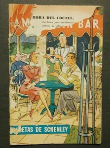 1945 "American Bar Recetas Schenley" Cuba Schenley Whisky Vintage Cocktail Book - Picture 1 of 11