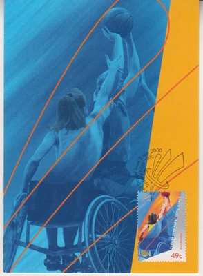 AUSTRALIA : 2000  FDC/ CARD - SCOTT # 1849  SYDNEY 2000 PARALYMPIC GAMES - Image 1 of 2