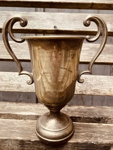 Silver Trophy Large Retro Vintage 9.5” 240mm Motor Racing Army History Trophies - Picture 1 of 24