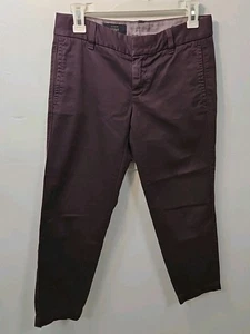 J Crew Scout Damen Größe 0 Chino Cropped Knöchelhose Pflaume 100 % Baumwolle - Bild 1 von 8