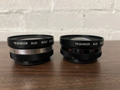 Lot Of 2 Vintage Yashica Yashikor Set of AUX Wide Angle And Telephoto 1:4 Lens - Image 1 of 4