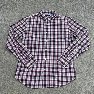 Camicia Banana Republic uomo media viola a quadri Grant Fit personalizzata 078 cotone lavoro - Foto 1 di 21