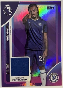 Malo Gusto 2025-26 Topps Premier League Purple /199 Chelsea - Player Worn Relic - Picture 1 of 10