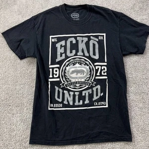 Ecko Unltd. T-Shirt Men's Medium Black Graphic Print Logo Casual - Picture 1 of 5