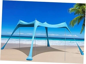 Family Beach Tent Canopy Sun Shade, Pop Up Grande Beach Tent Sun Shelter - Picture 1 of 7