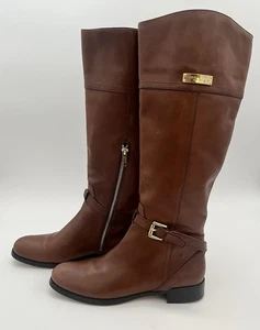 Coach Micha Weite Wade 6,5 US Leder Kniehohe Stiefel Kastanienbraun Designer EUC - Bild 1 von 18