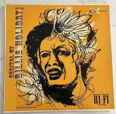 Billie Holiday-Recital LP (Clef NG C-686,1952) FP, David Stone Martin Cover - Image 1 of 4
