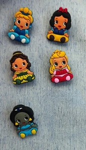 SET OF 5 Baby Disney Princess Croc Charms Shoe Accessories for Crocs - Picture 1 of 4