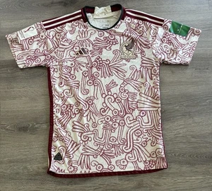 Adidas Mexiko Away Fußball Trikot Herren weiß/rot Gr. L WM 2022/23 Katar - Bild 1 von 16