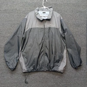 Columbia Mens Windbreaker Jacket 2XL Black Lightweight Water Resistant Packable - Picture 1 of 10
