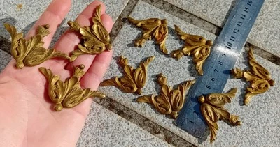 1 Ancienne décoration / ornement en BRONZE pour MEUBLE PENULE... N°68C - Photo 1/4