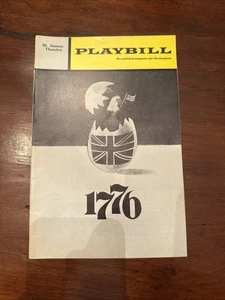 Playbill 1776 - Teatro St. James - Enero 1971 - William Daniels & David Ford - Imagen 1 de 9