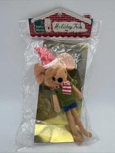 Vintage NOS Mouse Christmas Ornament By Santa's World Made In Japan - Picture 1 of 5