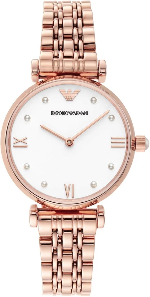 Emporio Armani Gianni T-bar Rosegold Steel Watch AR11267