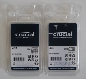 Crucial RAM CT51264BF160B 2x 4GB DDR3L SODIMM 1600 MHz 1.35V CL11 Arbeitsspeiche - Bild 1 von 3