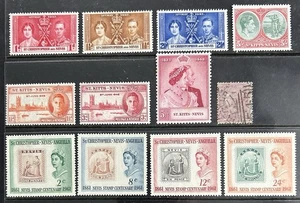 St Christopher / St Kitts Nevis Anguilla 1937-1961 + 1 Victoria Hefte MH & gebraucht - Bild 1 von 1