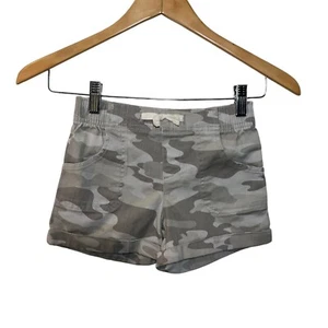 Wonder Nation Girls Camo Shorts Size Small 6 Tan Beige Elastic Waist Drawstring - Picture 1 of 4