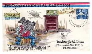 McIntyre Hand-painted Political 1960 Presidential Election Cartoon - Picture 1 of 2