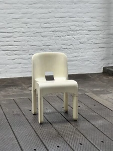 Joe Colombo Kartell Universale Plastic Dining Chair (1x) 1970s Design White - Picture 1 of 12