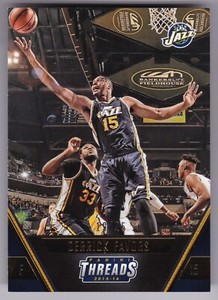 2015-16 Panini Threads Derrick Favors Century Proof Gold 19/25 Jazz