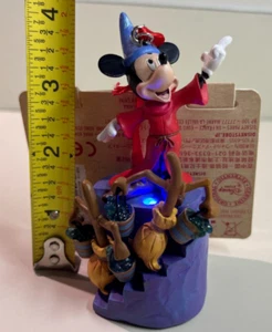 New Old Stock Sorcerer Mickey Mouse Fantasia Light-Up Disney Sketchbook Ornament - Picture 1 of 8