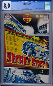 CGC 8.0 SECRET SIX #1 PÁGINAS BLANCAS ORIGEN Y PRIMERA APARICIÓN 1968 DC - Imagen 1 de 2