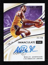 2019-20 Panini Immaculate Ink Auto /49 Magic Johnson #II-MJN Auto HOF