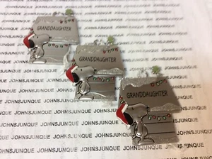 HALLMARK PEANUTS SNOOPY/WOODSTOCK ORNAMENT METAL New GRANDDAUGHTER SET OF 3 - Picture 1 of 2