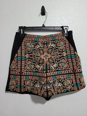 Pantalones Cortos Para Mujer TOPSHOP Estampado Floral Bolsillos Bordados Tiro Alto.Talla 6 Foto 1 de 4