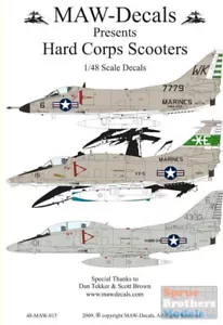 MAW48015 1:48 MAW Decals - A-4C A-4M TA-4F Skyhawk 'Hard Corps Scooter' #48015 - Picture 1 of 1