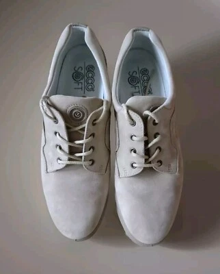 Туфли для гольфа Ecco мягкие замшевые без шипов желтовато-коричневые комфортные кроссовки размер 41 мужские 8 женские 9,5 - Изображение 1 из 4