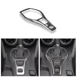 Real Carbon Fiber Car Gear Shift Panel Cover Trim For Chevrolet Camaro 2016-2021 - Picture 1 of 10