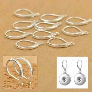 100PCS 925 Sterling Silver DIY Beadings Findings Earring Hooks Leverback Earwire - Picture 1 of 6
