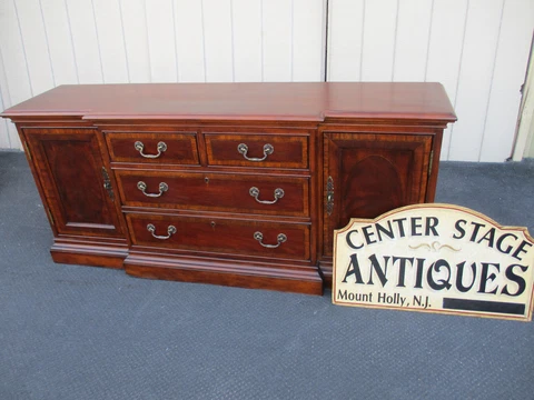 64202   Banded Mahogany Sideboard Server or large television stand Cover