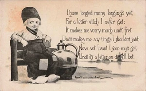 I have longed many longings yet." Art Card  Dutch Boy PC Postmarked 1912 - Bild 1 von 2