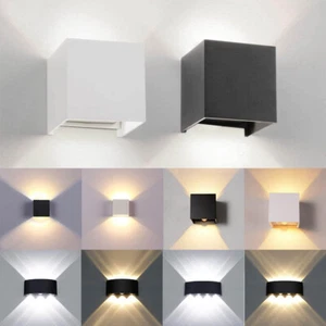 Cube LED Wandleuchte Außen/Innen Up Down Wandlampe Flur Strahler Licht IP65 DE