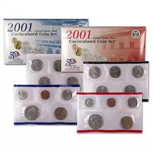2001 Uncirculated Coin Set U.S Mint Original Government Packaging OGP - Picture 1 of 7