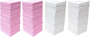 Clean Store Microfiber Pink/White Cleaning Cloths Rags Towels (Pack of 100) - Picture 1 of 1