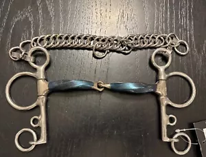 NUOVO Bombers 55 Snaffle Pelham ST bit 5 1/4” 135 mm - Foto 1 di 2