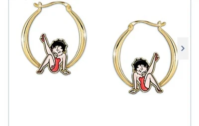 Серьги-кольца Betty Boop Bradford Exchange - Изображение 1 из 3