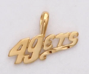 San Francisco 49ers Team Name Halskette Anhänger 24k vergoldet Fan Schmuck - Bild 1 von 2